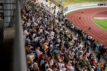 Заповнені трибуни стадіону фанатами збірної