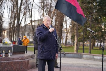 У Дрогобичі біля пам’ятника Степанові Бандері в однойменному парку провели пам’ятне віче