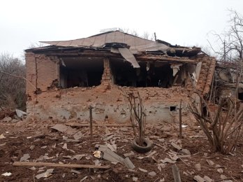 Зруйновані будівлі на Донеччині. Фото: Павло Кириченко