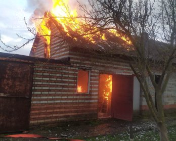 Поблизу Львова горіла господарська будівля: пожежу гасили 10 хвилин – 02