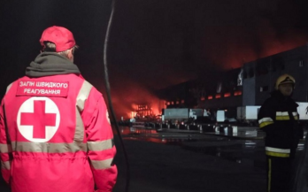 Пожежа у приміщення складу Червоного Хреста Фото: Червоний Хрест