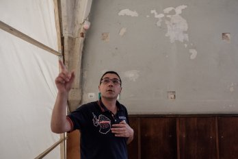 Реставратори відновлюють стінописи колишньої галереї домініканського монастиря у Львові