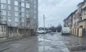 Розбита дорога на вул. Янева. Фото: «Гаряча лінія міста Львова»
