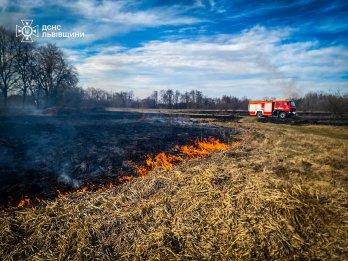 На Львівщині за добу згоріло понад 50 га сухостою