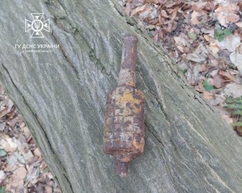 Копали лісову дорогу й знайшли артилерійський снаряд: на Львівщині виявили боєприпаси часів Другої світової – 04