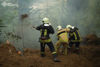 Масштабну пожежу в Карпатах допомагають гасити 36 львівських рятувальників – 02