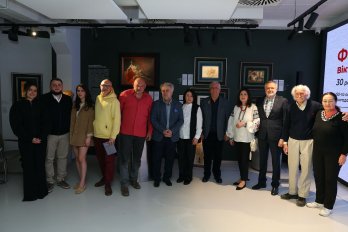 Засновник галереї ZAG Зіновій Козицький та лауреати Шевченківської премії