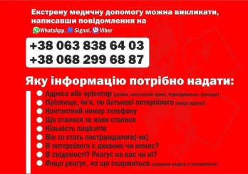 Резервні номери для виклику швидкої медичної допомоги на Львівщині