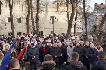 У Дрогобичі біля пам’ятника Степанові Бандері в однойменному парку провели пам’ятне віче