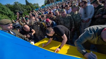 У День Державного Прапора у Львові заклали капсулу часу