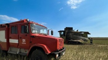Пожежа комбайна