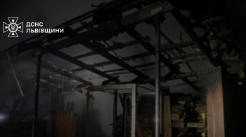 На Львівщині згоріла будівля разом із 18 сонячними панелями на даху