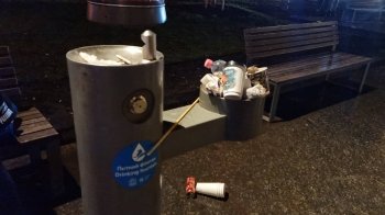 «Реально гидко»: у центрі Львова переплутали смітник з питним фонтаном та лишили у ньому «сюрприз»