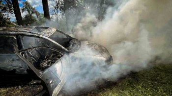 На Самбірщині вщент згорів автомобіль Volkswagen