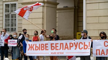 У Львові відзначили річницю початку протестів у Білорусі