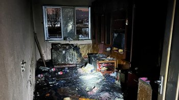 Квартира на вулиці Липинського після пожежі