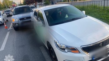 Фото Nissan Leaf на місці аварії