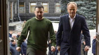 Володимир Зеленський і Дональд Туск у Києві 22 січня 2023 р. Фото: .president.gov.ua