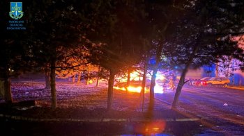 Встановлено спільника організатора підпалу службового авто у Львові