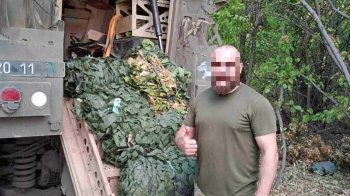 Маскувальна сітка на передовій