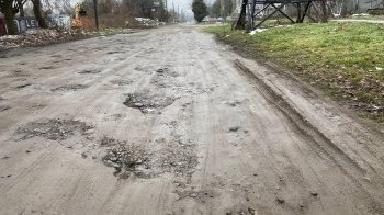 Болото та яма на кожному кроці: львів’яни показали, як виглядає дорога на вулиці Пимоненка