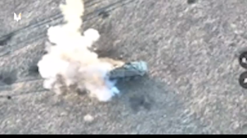 Скріншот з відео знищення російської техніки