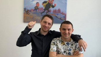 Дмитро Ніконов — власник харківського холдингу Autoenterprise — та нардеп від «Слуги народу» Олександр Куницький, фото з соцмереж