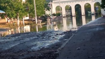 У Новій Каховці вже спадає рівень води (фото)