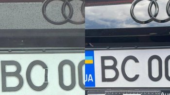 У Львові 35-річного водія Audi SQ 8 оштрафували за домальований елемент на номерному знаку