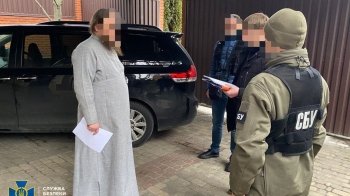 Затримання керівника Черкаської єпархії УПЦ МП. Фото: СБУ