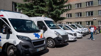 Автомобілі швидкої допомоги у Львові.