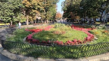 клумба на площі Марійській