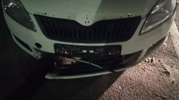 На Науковій п‘яний водій на автомобілі в'їхав у металеву огорожу (відео)