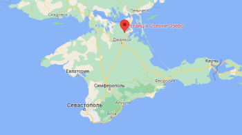 Місце, де впав дрон, відмічене на карті