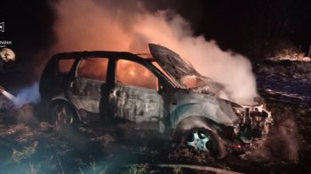 Згоріла вщент: на Львівщині ліквідували пожежу автівки (фото)