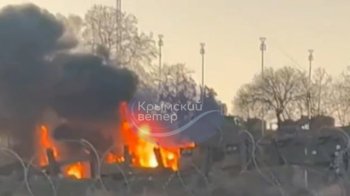 ЗСУ вдарили по аеродрому «Бельбек» у Севастополі, фото з Telegram-каналу «Кримський вітер»