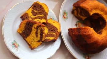 Смачно по-галицьки: мармуровий гарбузовий пиріг