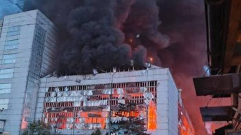 Фото пожежі на Трипільській АЕС