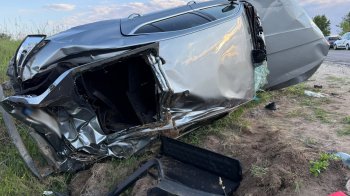 Суд оштрафував водія Škoda, який п’яним перевернув авто, всередині якого був його малолітній син
