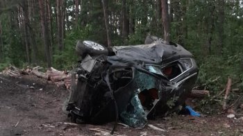 На Львівщині автівка вилетіла на узбіччя та перекинулась: травмувались двоє чоловіків