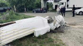 Схожа на Тимошенко: на Львівщині селяни не давали демонтувати пам’ятник радянській колгоспниці (відео)