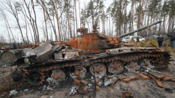 Знищений російський танк.