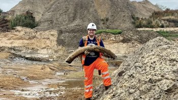 Мисливець за скам’янілостями знайшов бивень мамонта віком 450 000 років (фото)