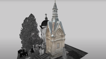 Старовинна каплиця Лодинських на Личаківському цвинтарі у 3D