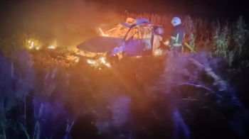 На Львівщині під час пожежі вщент згорів Audi