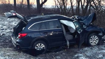Наслідки ДТП у селі Печенія. Фото: Нацполіція