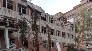 Зруйноване місто Бахмут