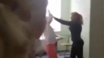 Скриншот з відео побиття вихованки НРЦ