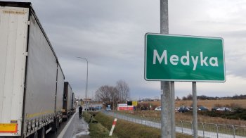Протест польських фермерів на пункті пропуску «Медика — Шегині», 4 січня 2024, фото «Суспільного»