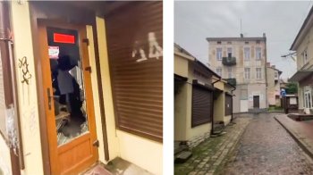 У Дрогобичі вночі понищили магазин у центрі міста